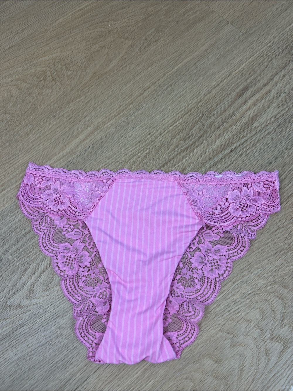 Joyspun Lace Trim Striped Panty M